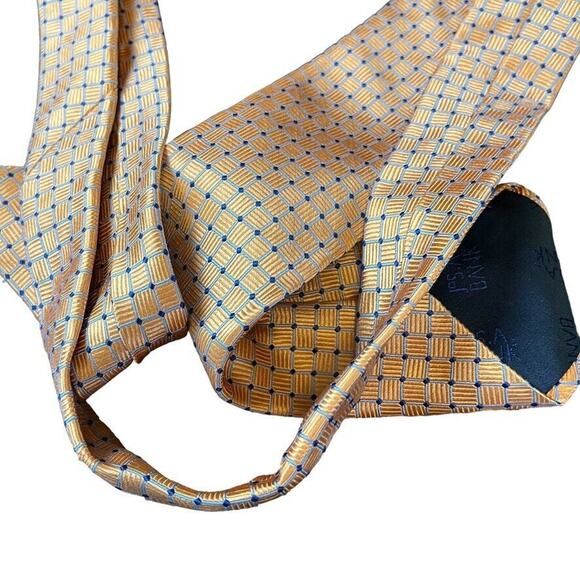 Jos A Bank Joseph Executive Collection Mens 100% Silk Orange Print Necktie Tie - Picture 4 of 16